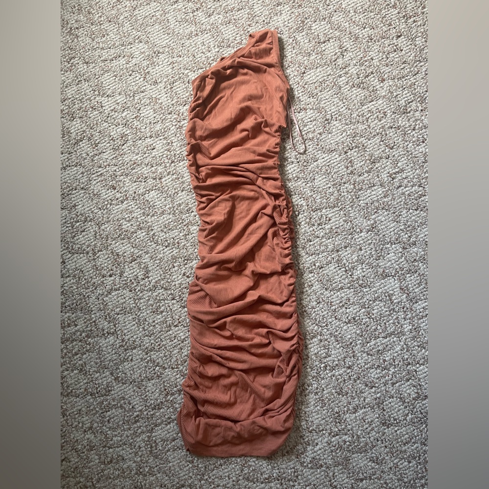 MARBLE Terracotta Ruched Dress